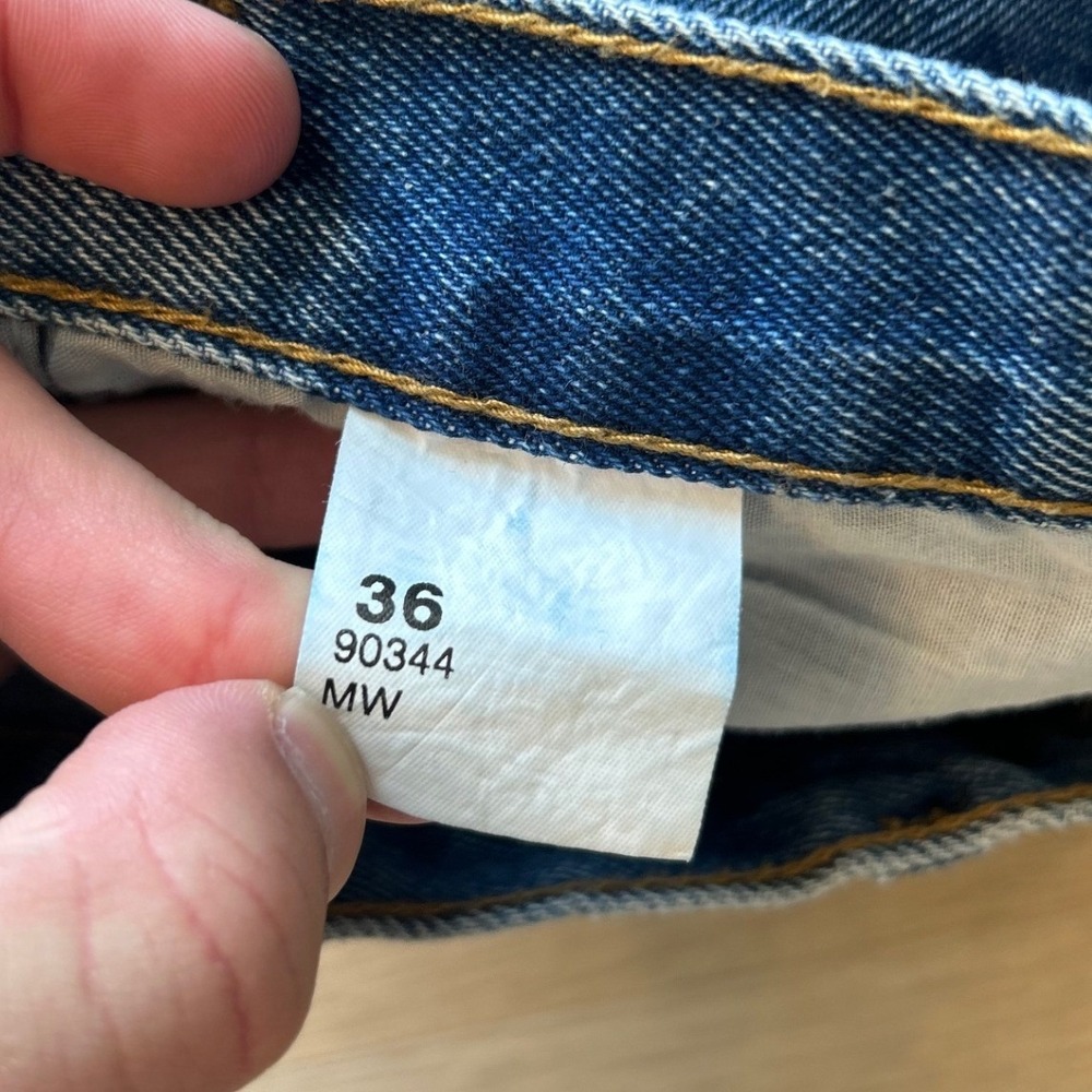 Y2K Skater Mens Denim Carpenter Shorts Size 36 Medium Wash Blue Denim Jorts VTG - Picture 6 of 7